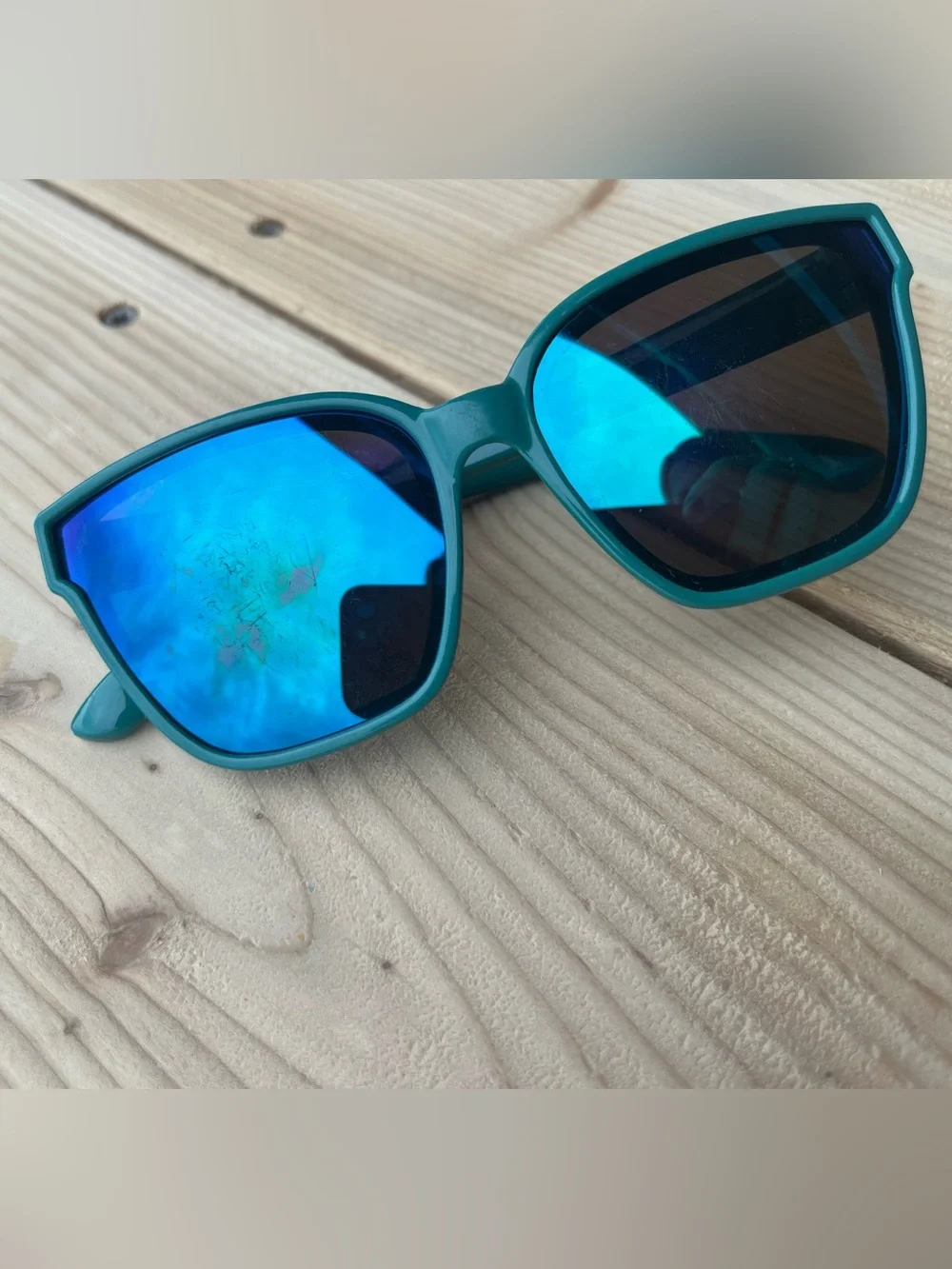 Carter's Teal Frame Mirrored Blue-Green Kids Sunglasses
